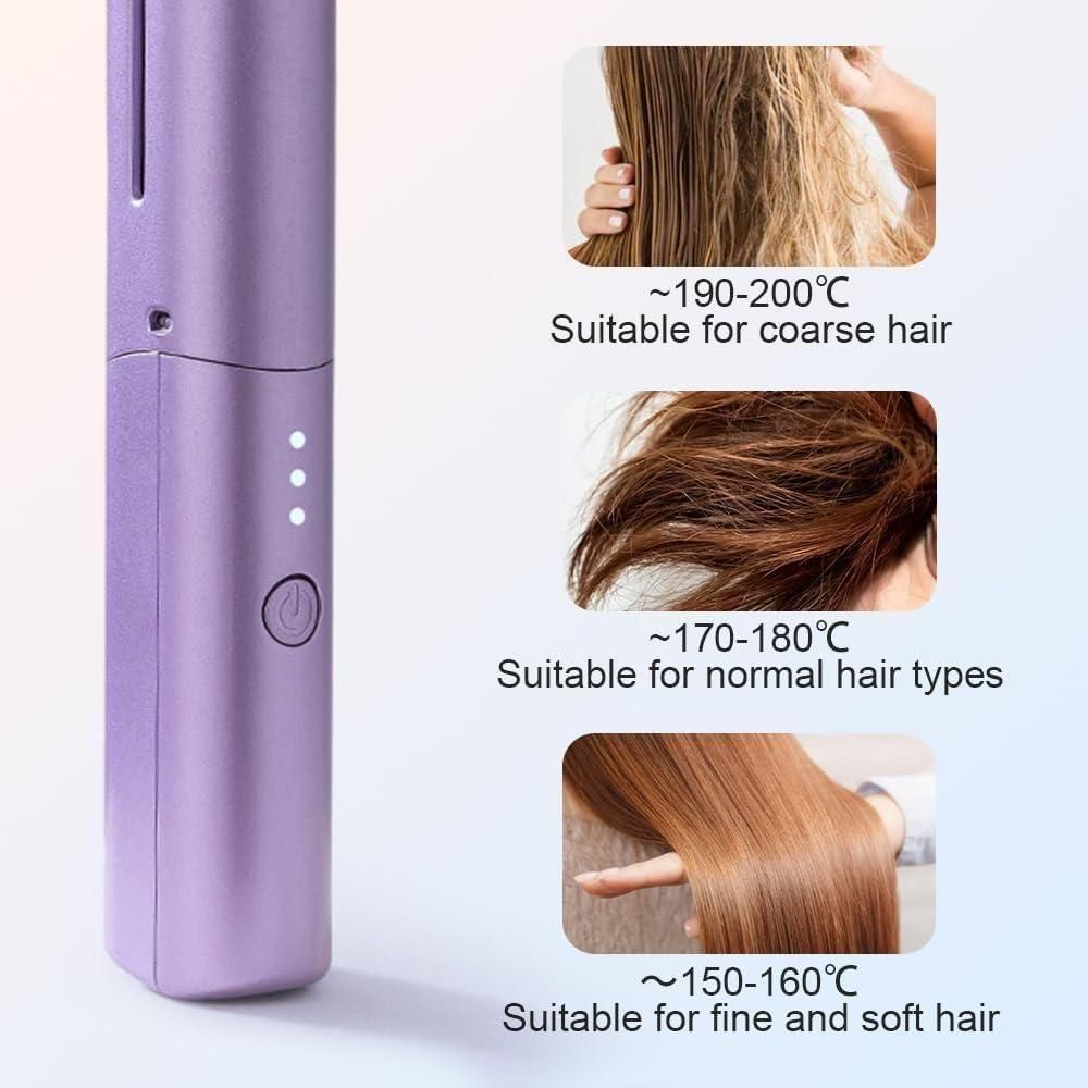 Meneflix Portable Adjustable Hair Straightener Comb