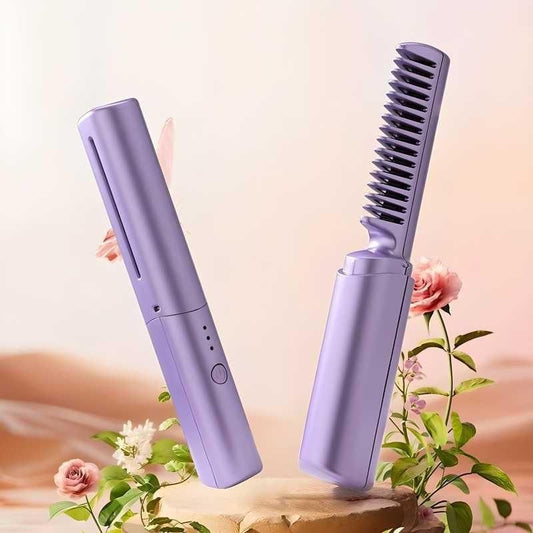 Meneflix Portable Adjustable Hair Straightener Comb